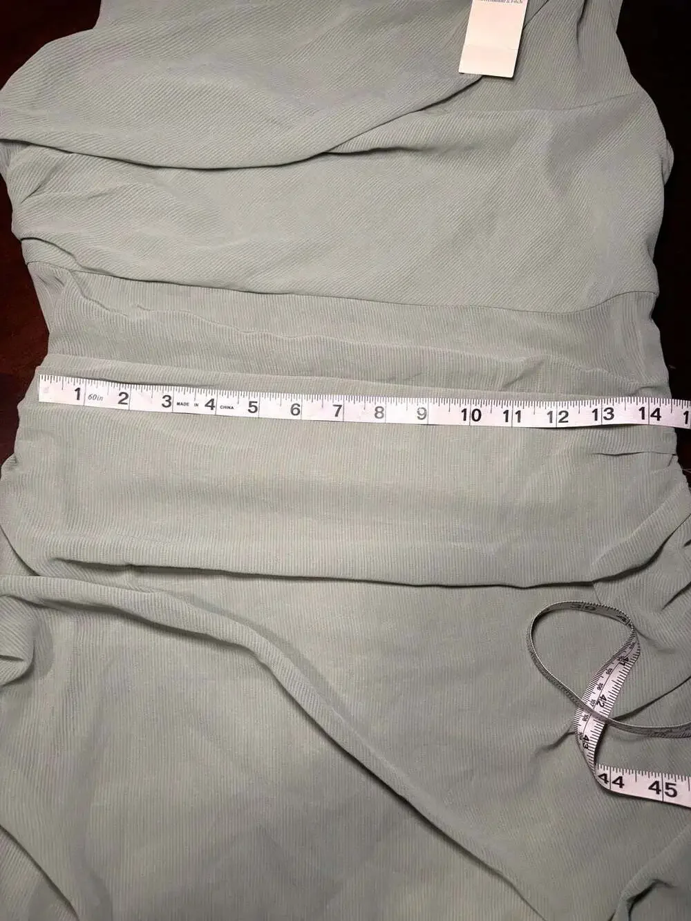 Abercrombie & Fitch Women’s Green Ruched Maxi Dress Size Medium Petite NWT